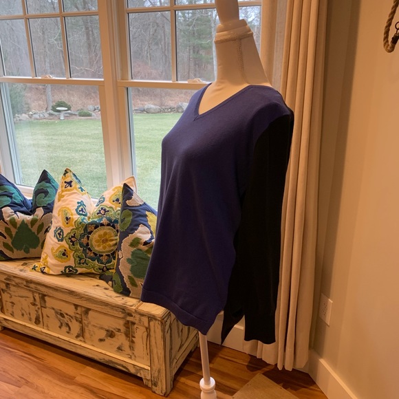 A Ruby Navy and Blue Color Block Sweater - Picture 4 of 4